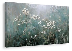 Quadro su tela – Delicati fiori nella nebbia