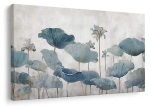 Quadro su tela – Fiori di loto blu