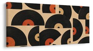 Quadro su tela – Cerchi in vinile eleganti