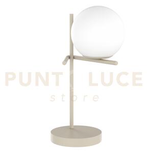 Boomerang lampada 1 luce attacco e27 sabbia e vetro bianco