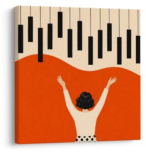 Quadro su tela – Donne che dirigono il pianoforte