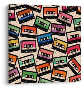 Quadro su tela – Mix di cassette vintage
