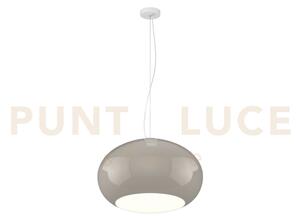 Casper sospensione 42 cm 1 luce attacco e27 montatura bianca vetro 
