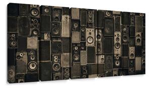Quadri 5 pezzi – Altoparlanti vintage