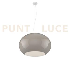 Casper sospensione 55 cm 1 luce attacco e27 montatura bianca vetro 
