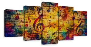 Quadri 5 pezzi – Sinfonia musicale di colori