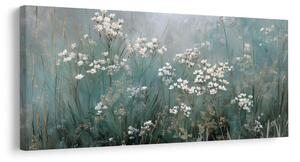Quadro su tela – Prato fiorito nella foschia