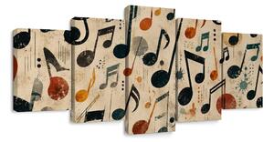 Quadri 5 pezzi – Armonia musicale in astratto