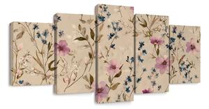 Quadri 5 pezzi – Armonia floreale