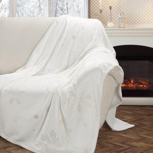Coperta natalizia con fiocchi di neve