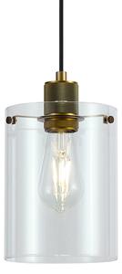 Lampada a sospensione di design bronzo con vetro trasparente - Domo