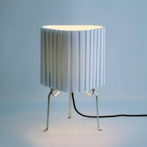 HAY Lampada da tavolo Canelé, Blu, Soggiorno / Sala da pranzo, Tessuto / Stoffa / Seta, Design, Lampada da tavolo