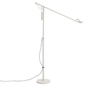 HAY Lampada da terra Fifty-Fifty, dimmerabile, Alluminio / Grigio / Zincato, Soggiorno / Sala da pranzo, Alluminio, Design, Lampada da terra