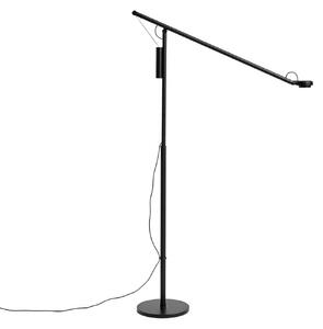 HAY Lampada da terra Fifty-Fifty, dimmerabile, Nero, Soggiorno / Sala da pranzo, Alluminio, Design, Lampada da terra