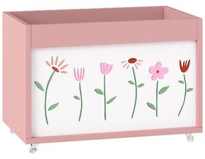 DecHome Baule Portagiochi per Bambini 3-8 Anni con Ruote 34.5L Capacit 15 kg 50x30x33.5 cm colore Rosa