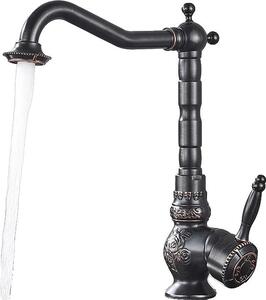 Rubinetto da cucina, montaggio a vista, monocomando, nero bronzo B grande