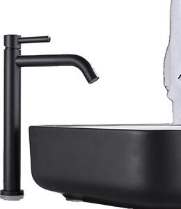 Rubinetto per lavabo, modello monocomando, disponibile in oro spazzolato e nero opaco, nero opaco