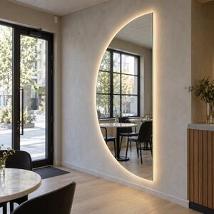 Specchio a mezzaluna con luce LED E9
