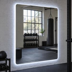 Specchio con luce LED e angoli arrotondati F7