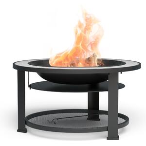 Blumfeldt Merano Circolo - Braciere 3 in 1 con funzione grill, utilizzabile come tavolo, 87 cm di diametro