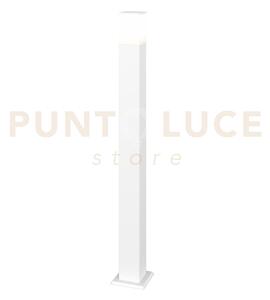Nizza palo 100cm 1 luce attacco e27 bianco ip44 ik06 in alluminio e