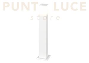 Nizza palo 60cm 1 luce attacco e27 bianco ip44 ik06 in alluminio e 