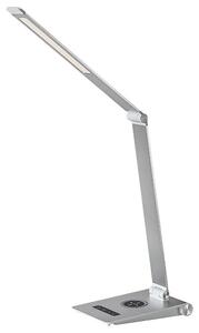 Lampada da scrivania con caricatore a induzione argento incorporato LED 13W Nilfgard 2029 Rabalux