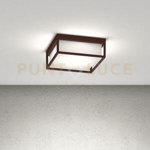Osaka applique plafoniera quadra 25cm 4 luci attacco gx53 corten ip