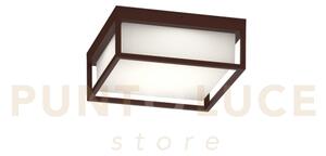 Osaka applique plafoniera quadra 25cm 4 luci attacco gx53 corten ip54