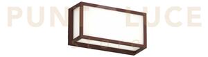 Osaka applique plafoniera rettangolare piccola 22cm 2 luci attacco 