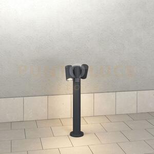 Oslo palo 50cm 2 luci grigio antracite ip65 non incluse confezione 