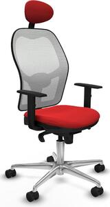 Sedia da ufficio con poggiatesta Jorquera Piqueras y Crespo 1D086N1 Rosso
