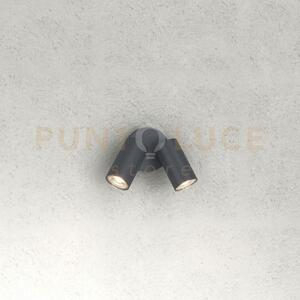 Oslo applique plafoniera 2 luci grigio antracite ip65 confezione 