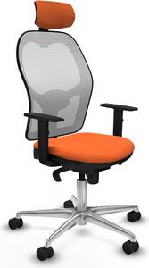 Sedia da ufficio con poggiatesta Piqueras y Crespo 1D086N2 Arancione