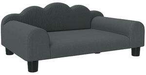 AllMyPets Divano per Cani con Braccioli di Supporto in Legno e Tessuto French Terry 66x42x28.5 cm colore Grigio Scuro
