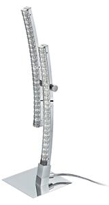 Eglo 96098 Pertini Lampada da tavolo LED 2x4,2W acciaio alluminio cromo