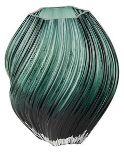 Vaso verde scuro in vetro fatto a mano (altezza totale 23 cm) – House Nordic