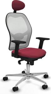 Sedia da ufficio con poggiatesta Jorquera Piqueras y Crespo 2D086N1 Rosso granato