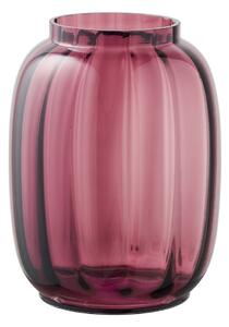 Vaso rosso in vetro fatto a mano (altezza totale 21 cm) – House Nordic