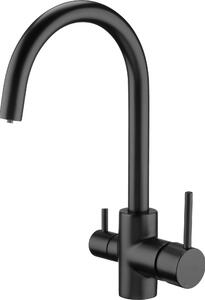 Deante Aster rubinetto da cucina verticale nero BCHN64M