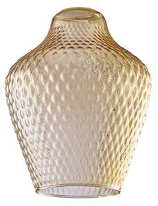 Diffusore In Vetro Soffiato Ambra Decoro In Rilievo