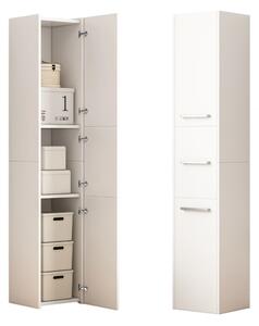 Libreria bianca moderna alta con 3 ante 170 cm