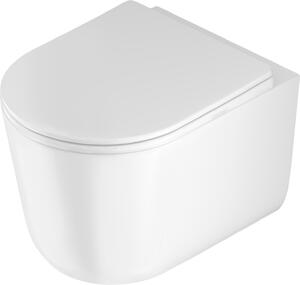Deante Jasmin vaso wc con copriwater a discesa lenta sospeso senza brida con scarico a vortice bianco CDJD6ZPW