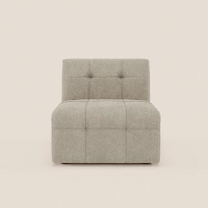 Mosaic modulo poltrona 77 cm in bouclé - capitonné e design in tessuto