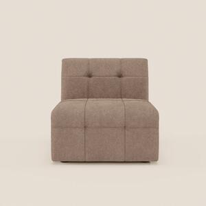 Mosaic modulo poltrona 77 cm in bouclé - capitonné e design in tessuto