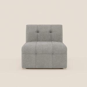 Mosaic modulo poltrona 77 cm in bouclé - capitonné e design in tessuto