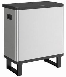 DecHome Pattumiera Differenziata Automatica con Sensore 3 Scomparti 54 Litri Secchi Interni Rimovibili Acciaio Inox colore Argento
