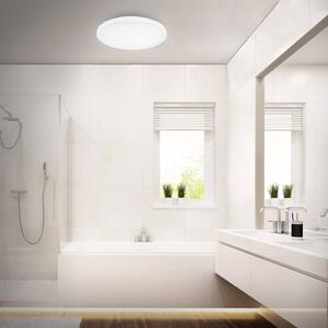Briloner Plafoniera LED Case IP44 cielo stellato 840 Ø 40cm, Bianco / Opale, Bagno, Plastica, Moderno, Plafoniera