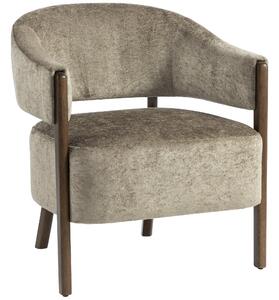 DecHome Poltrona Moderna in Ciniglia Dimensioni 71x63.5x78.5 cm colore Marrone Chiaro