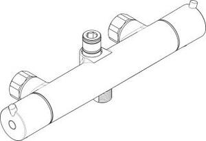 Termostato 92131000 Tubo doccia cromato